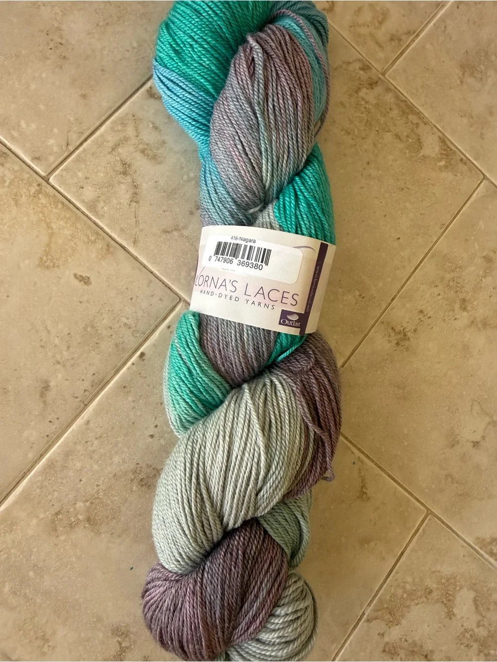 Lorna's Laces Hand-Dyed Yarn - Niagara Teal & Gray
